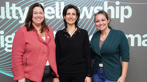 Nadiye Erdil (center) with Amy Thompson (left) and Jacquelynn Garofano from CCAT