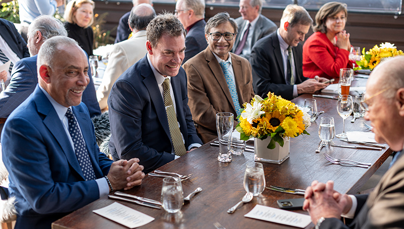 Dr. Frederiksen meets with the University/U+0026#x27;s Board of Governors.