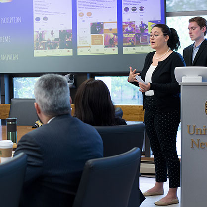 Presentation in board room