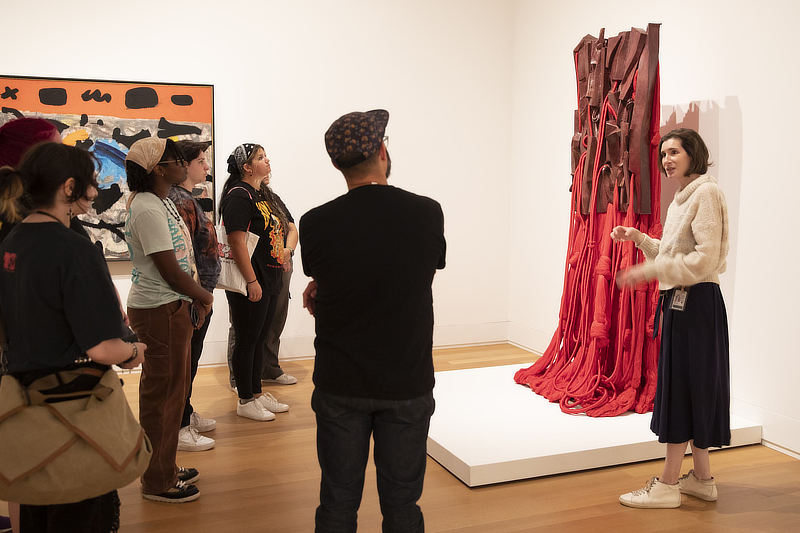 Group in art gallery