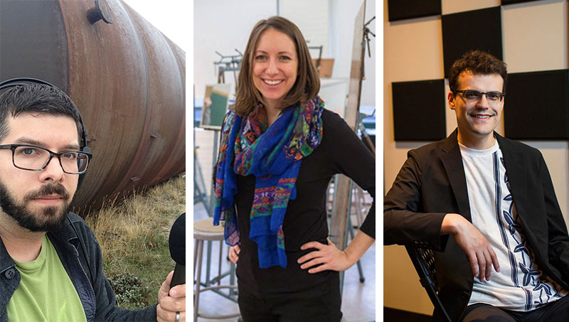 Image of D. Edward Davis, Ph.D., Jacquelyn Gleisner, M.F.A., & Simon Hutchinson, Ph.D.
