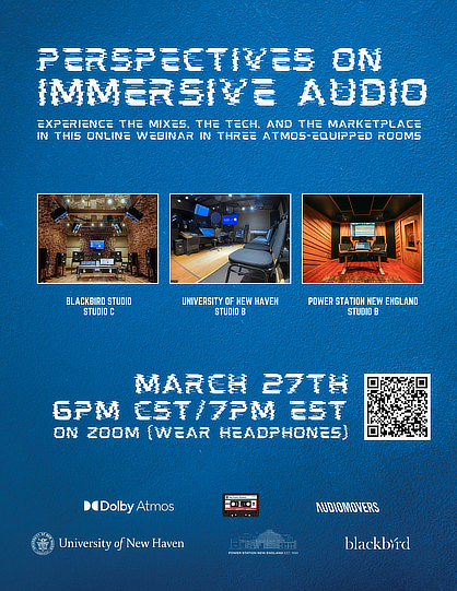 A flyer saying "Perspectives on Immersive Audio"