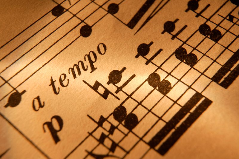 Close up of sheet music