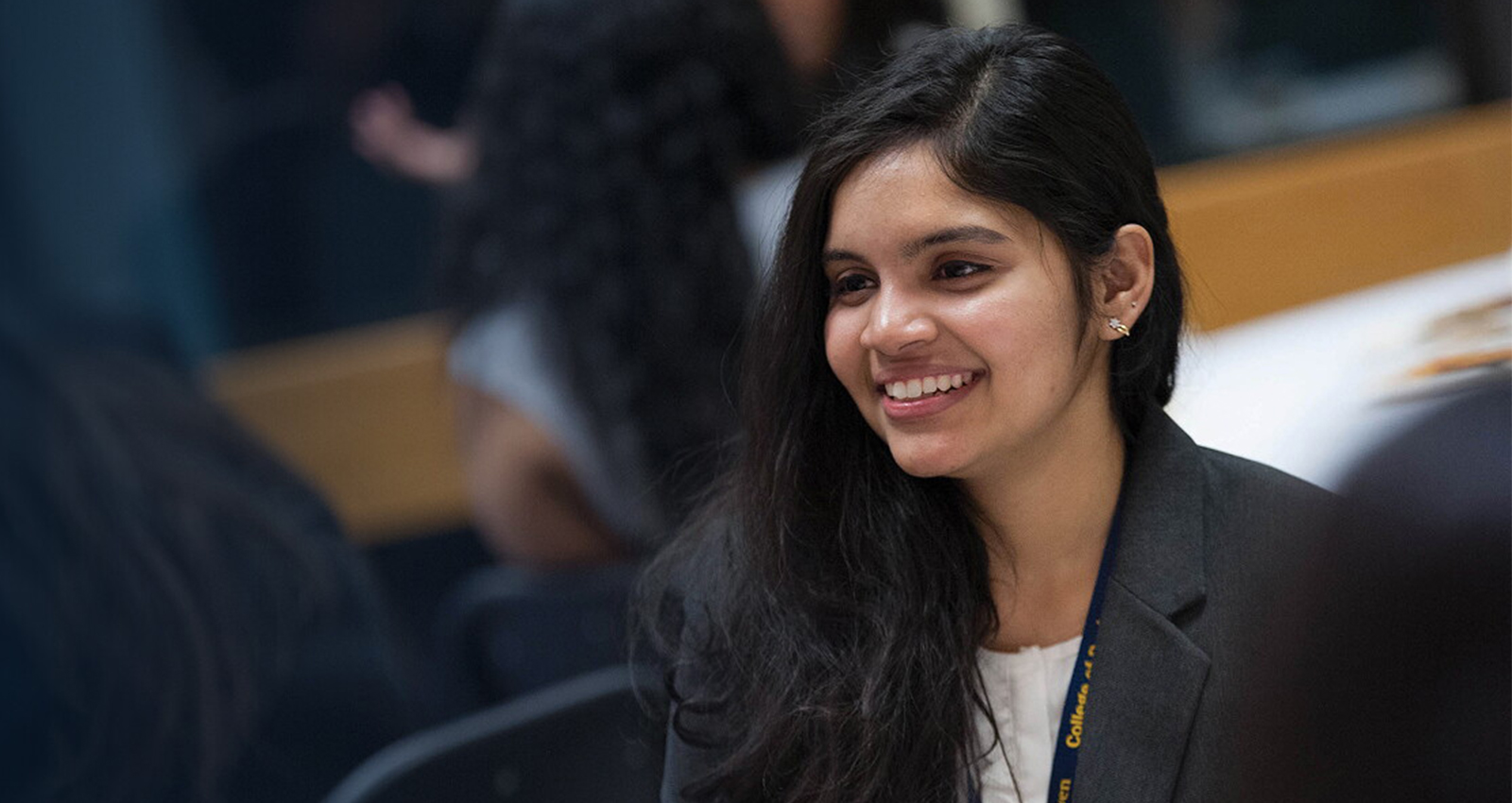 Female student in class.