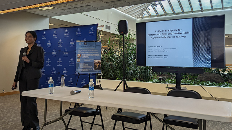 Indra Ponnuswamy ’24 M.S. discusses her research.