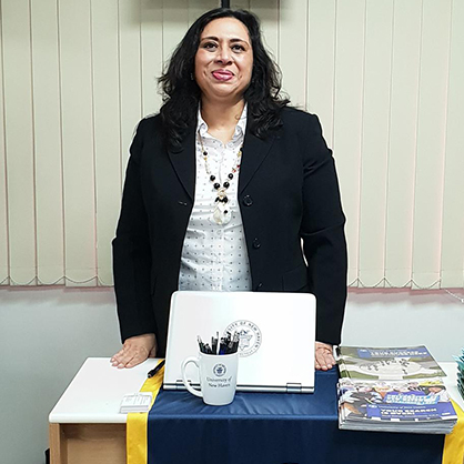 Ranjana Maitra /U+0026#x27;91 MBA at an EducationUSA event.