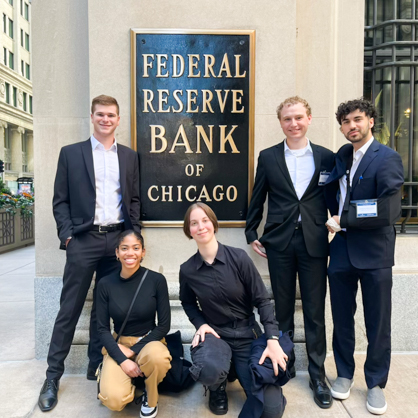 Students in the Gaia Investment Fund in Chicago for the SMIF Conference