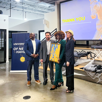 Sonal Soveni, founder of The Table /U+0026 Gallery, unveils painting H.O.P.E.
