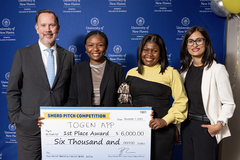 1st place team (ToGen) of the Pompea College of Business/U+0026#x27; Smerd Pitch Competition