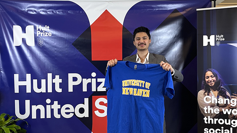Nipson K C ’25 M.S., the University’s first Hult Prize campus director.