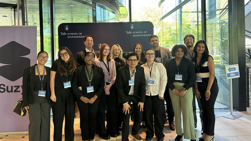 Marketing group photo at conference