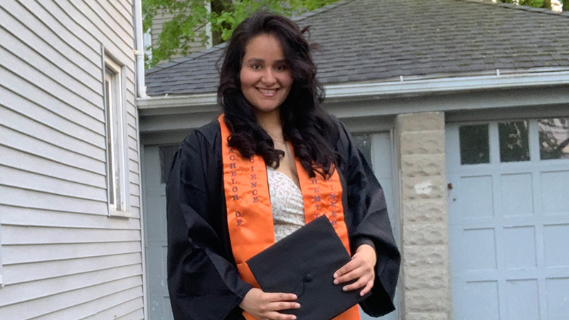 Alex Kased ’23, a chemical engineering major.