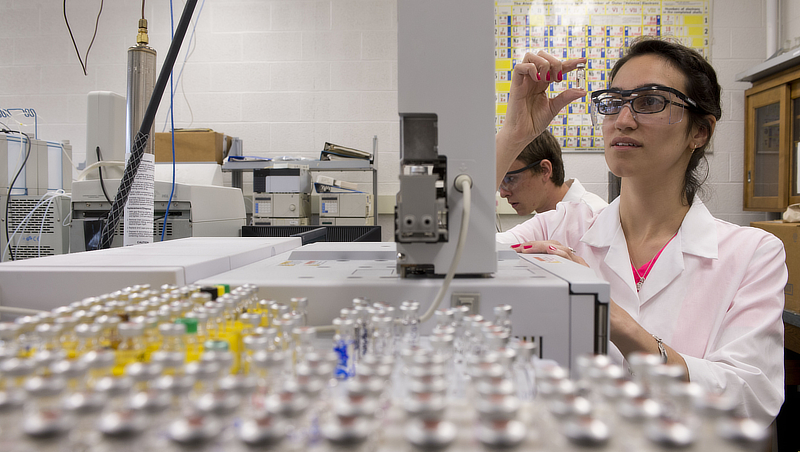 Faculty in laboratory