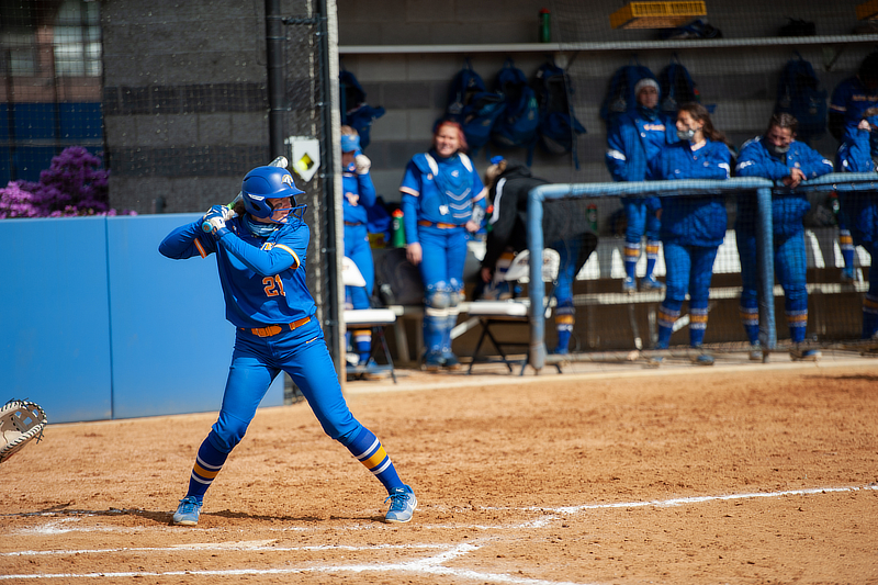 A softball batter