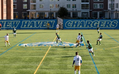 Soccer team on the field