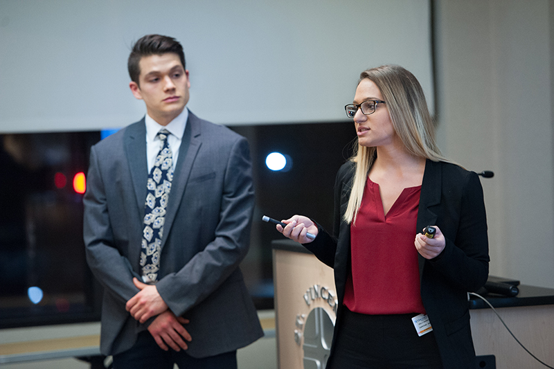 Students presenting