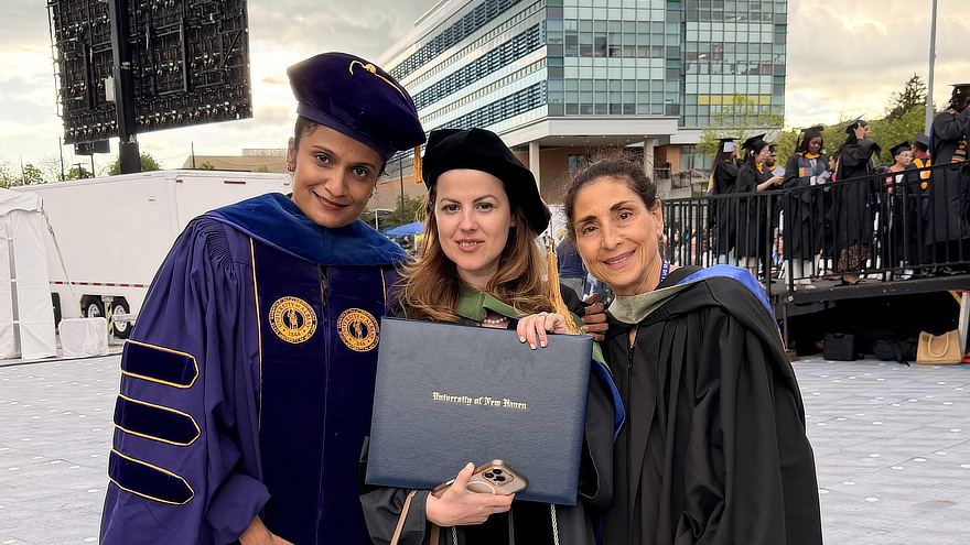 DHSc graduate Nevila Bardhi at commencement