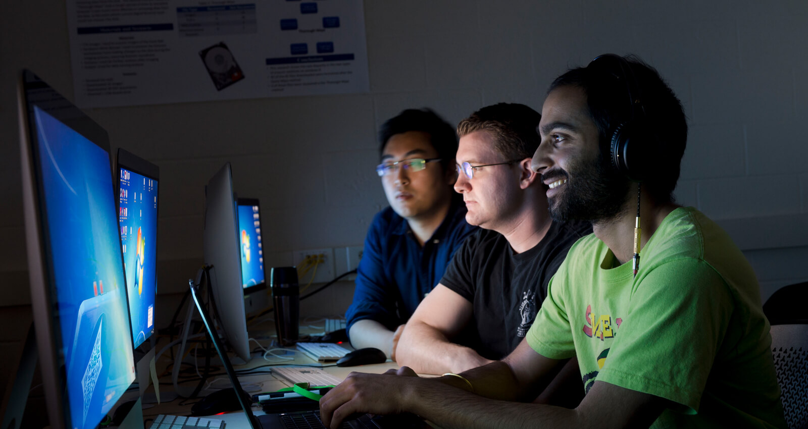 Students working at computer
