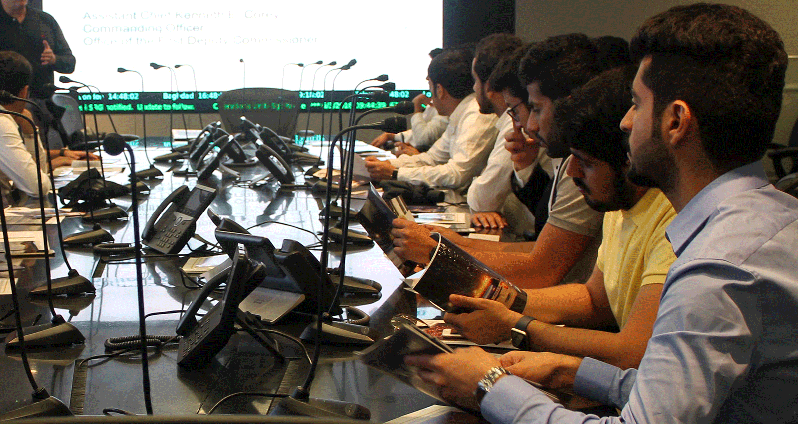 Students at meeting