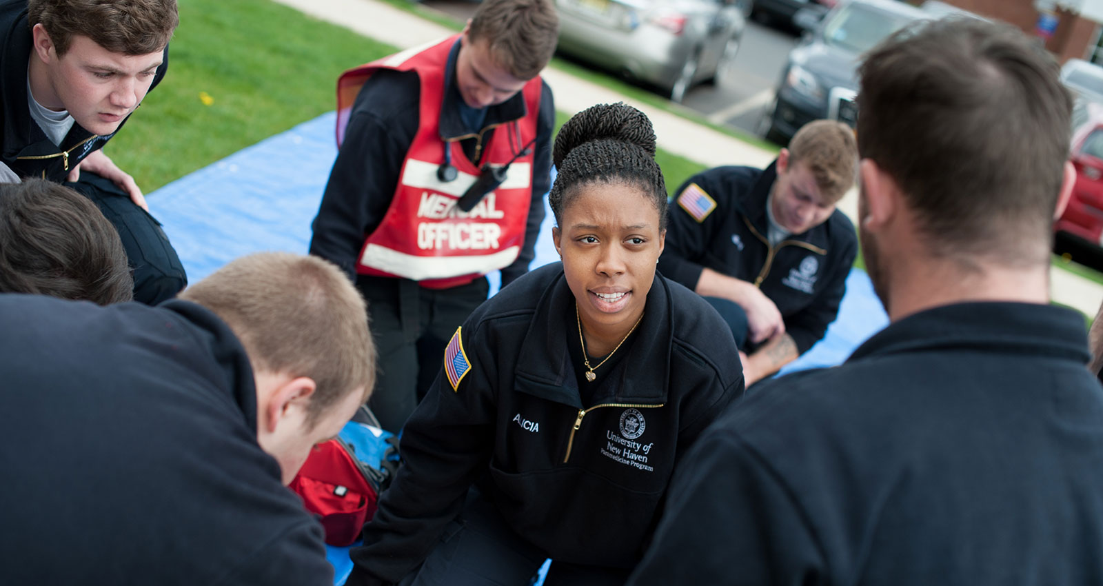 A Paramedicine student at our annual emergency preparedness event.