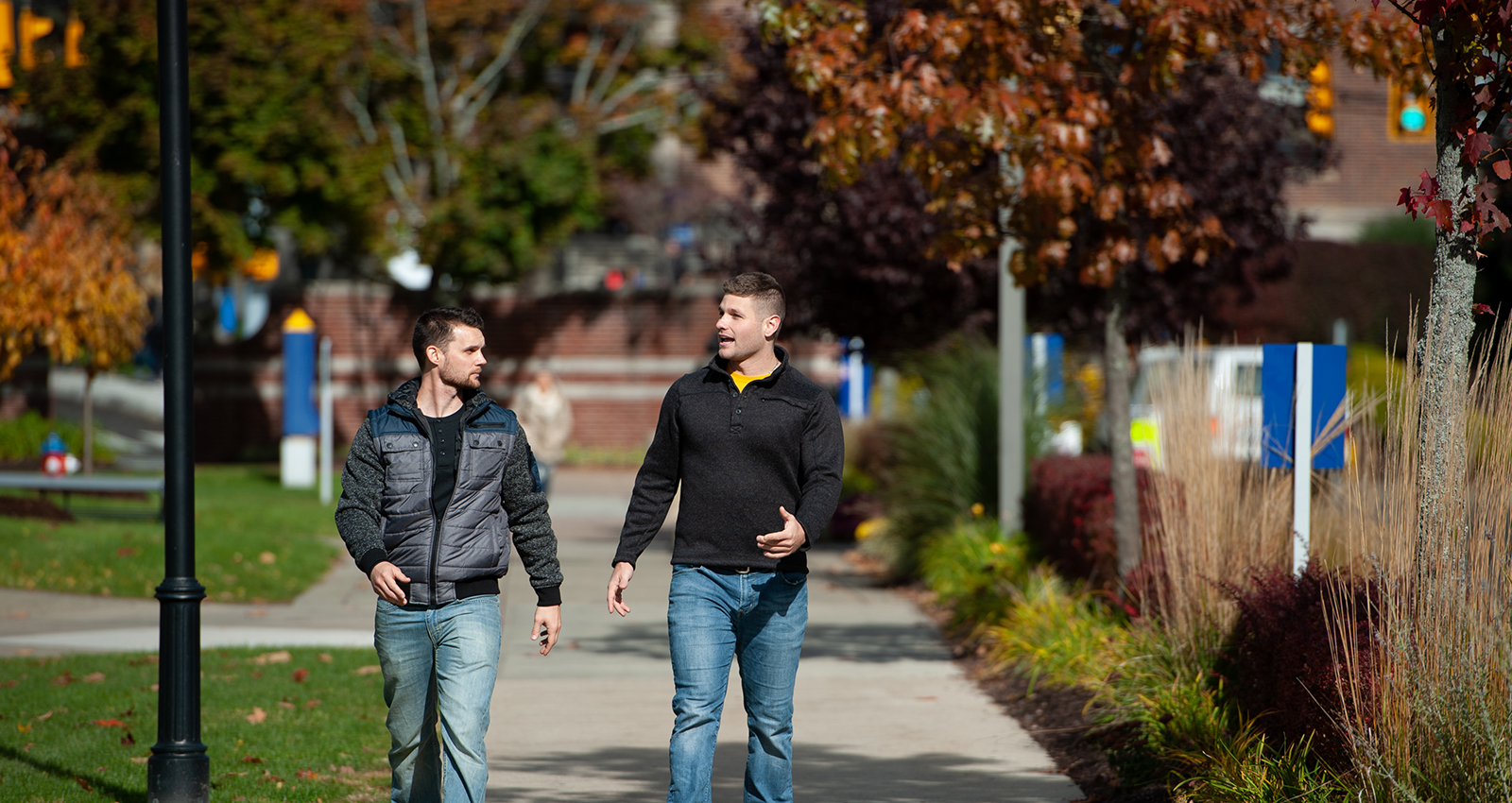 Students walking