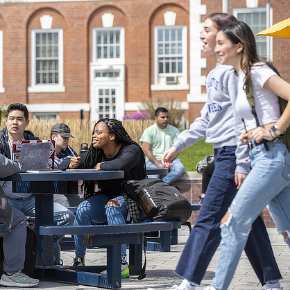 Students on campus