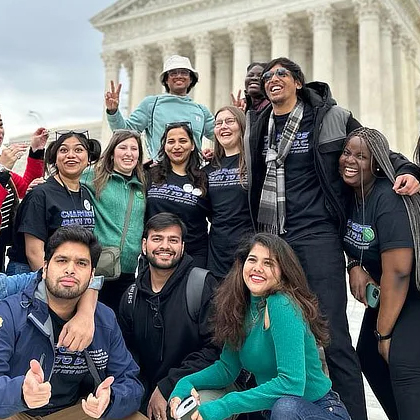 Students on a class trip