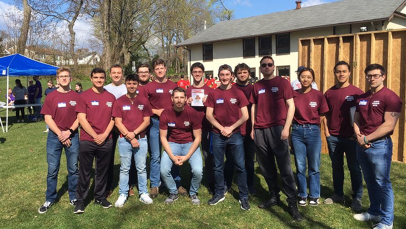 Nolan Heiden ’23 and the Emergency Management & Homeland Security Association at a mock casualty incident drill at the University.