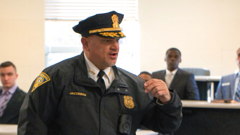 Karl Jacobson ’22 M.S., chief of police for the NHPD.