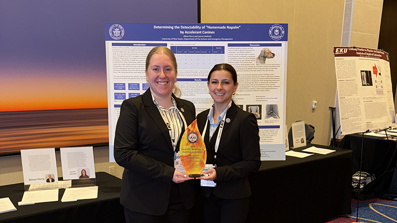 Fire Science students were awarded “Best Overall Research Poster” at the IAAI Training Conference.