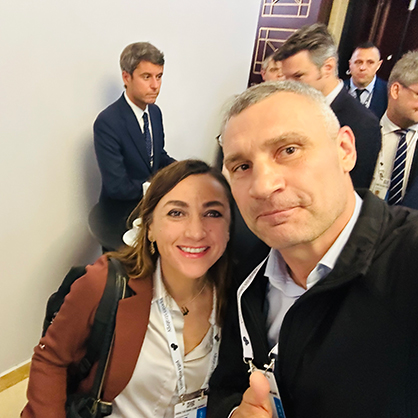 Dr. Olena Lennon with Vitalii Klitschko