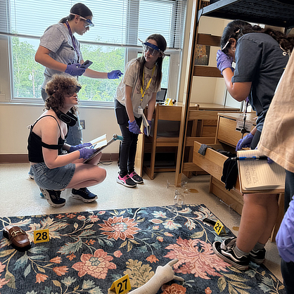 Summer Youth Academy Investigation camp at the University of New Haven.