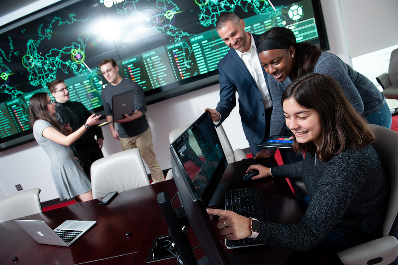 Students in Gehring Hall