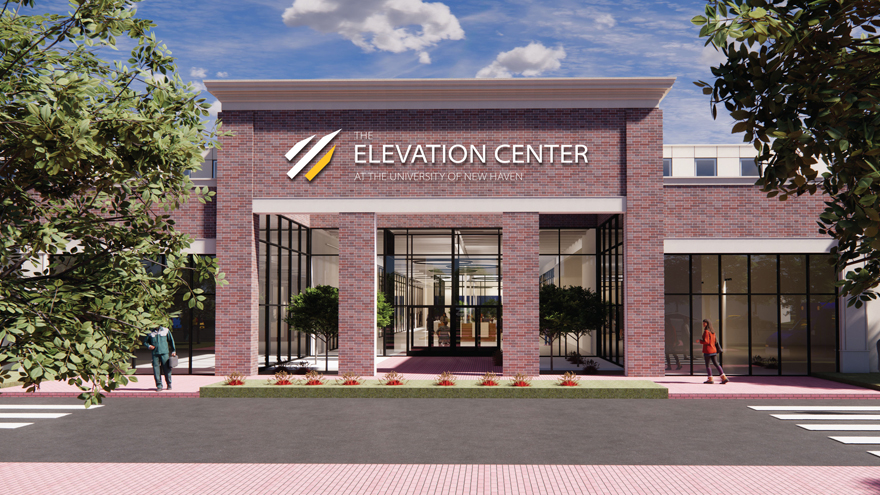 Rendering of The Elevation Center front facade.