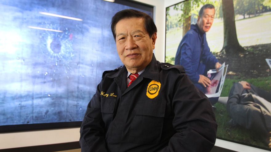 Dr. Lee inside the Institute of Forensic Science at the University of New Haven