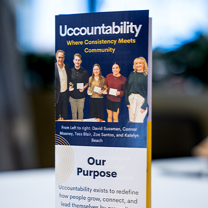 Uccountability brings students together to support one another’s academic, personal, and professional growth.