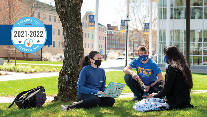 Students relaxing on campus