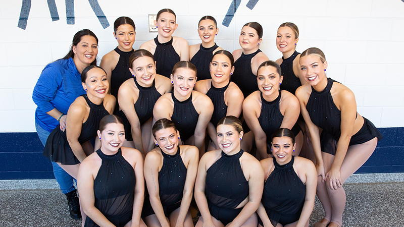 The Chargers after completing their jazz dance at the Dance Team Union event