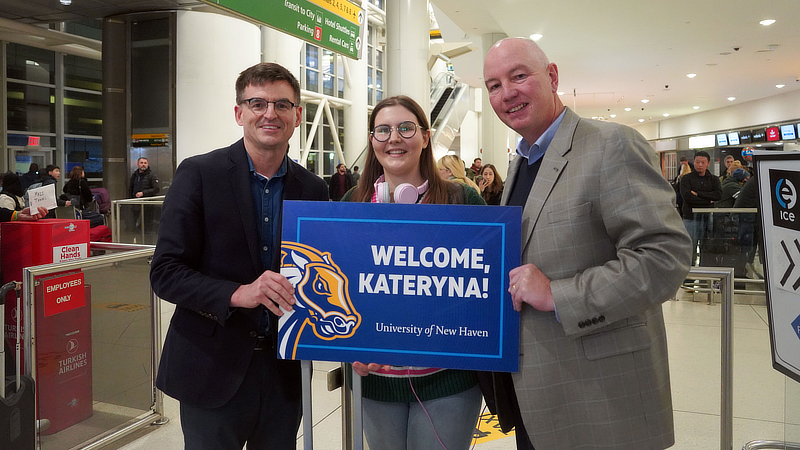 Kateryna Fedirko with University staff