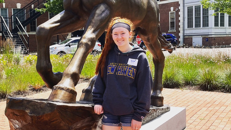 Ryleigh McDonagh ’26 on campus.
