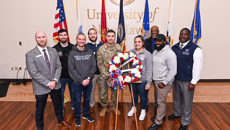 Veterans Day ceremony group photo