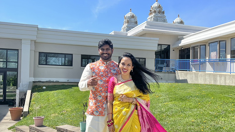 Bhargavi Srirampur Gowda ’19 MHA and Harshavardhan Reddy Kota ’19 M.S.