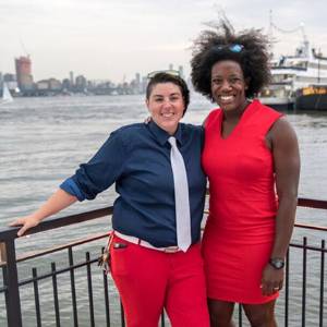 Image of Alycia Washington and her wife.