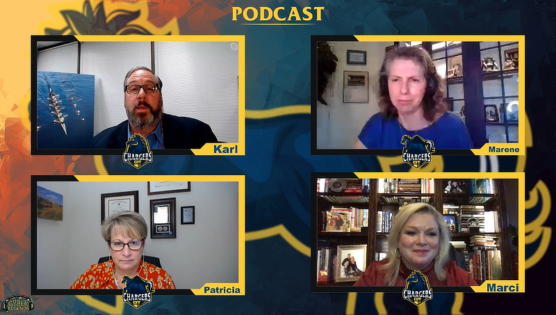 Marene Allison, Marci McCarthy, and Patricia Titus in a Zoom call