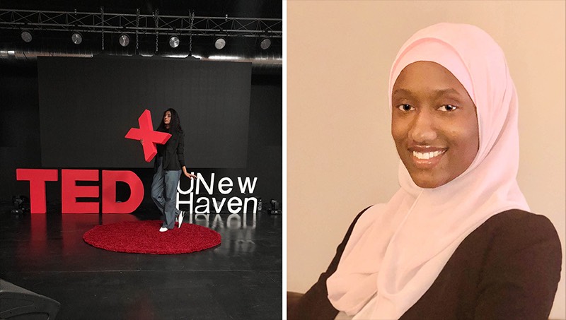 Dhaani Dhaani ’23 MPH (left) and Mabintou Darboe ’22.