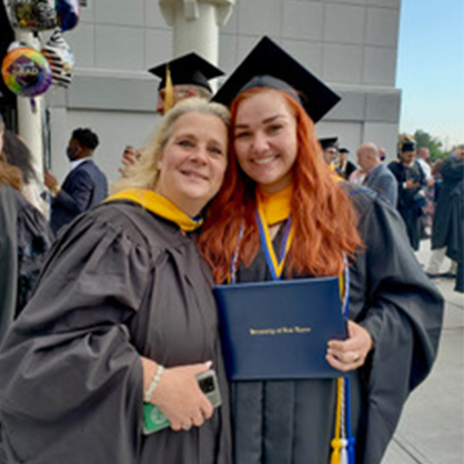 Image of Jade Sodon /U+0026#x27;21 M.S. and Prof. Lisa Dadio