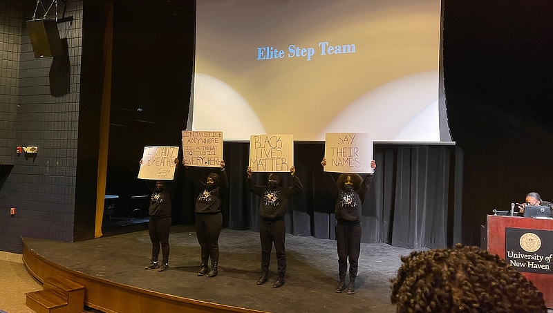 Students in the University’s Bucknall Theater as part of the weeklong MLK Celebration.