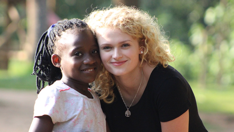 Image of Laney Phillips in Uganda in early 2020.