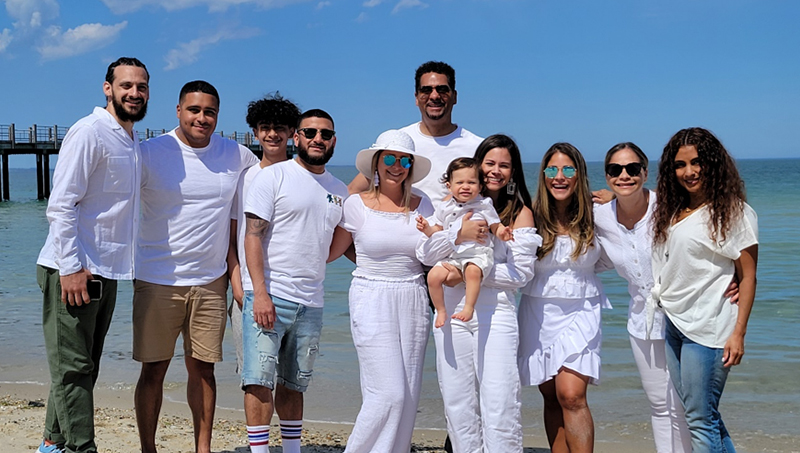 Philip Howard (center) on vacation with his family at Martha’s Vineyard in the spring of 2021.