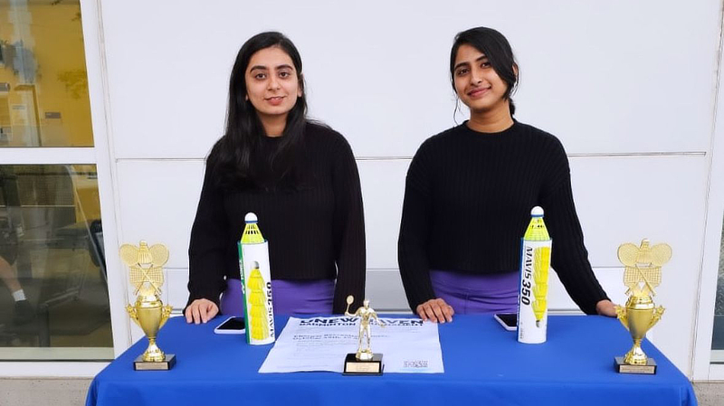 Members of the University's Badminton Club